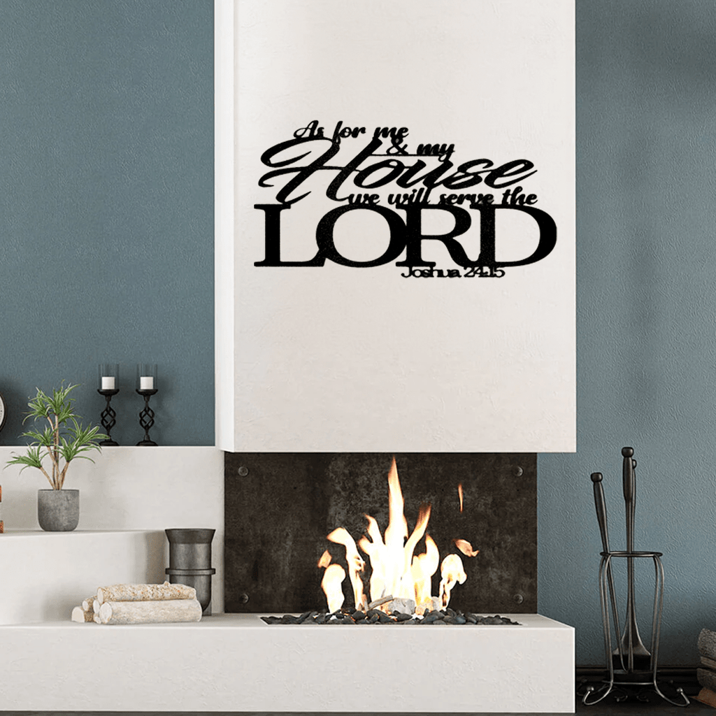 Joshua 24.15 Quote Metal Wall Art for Home