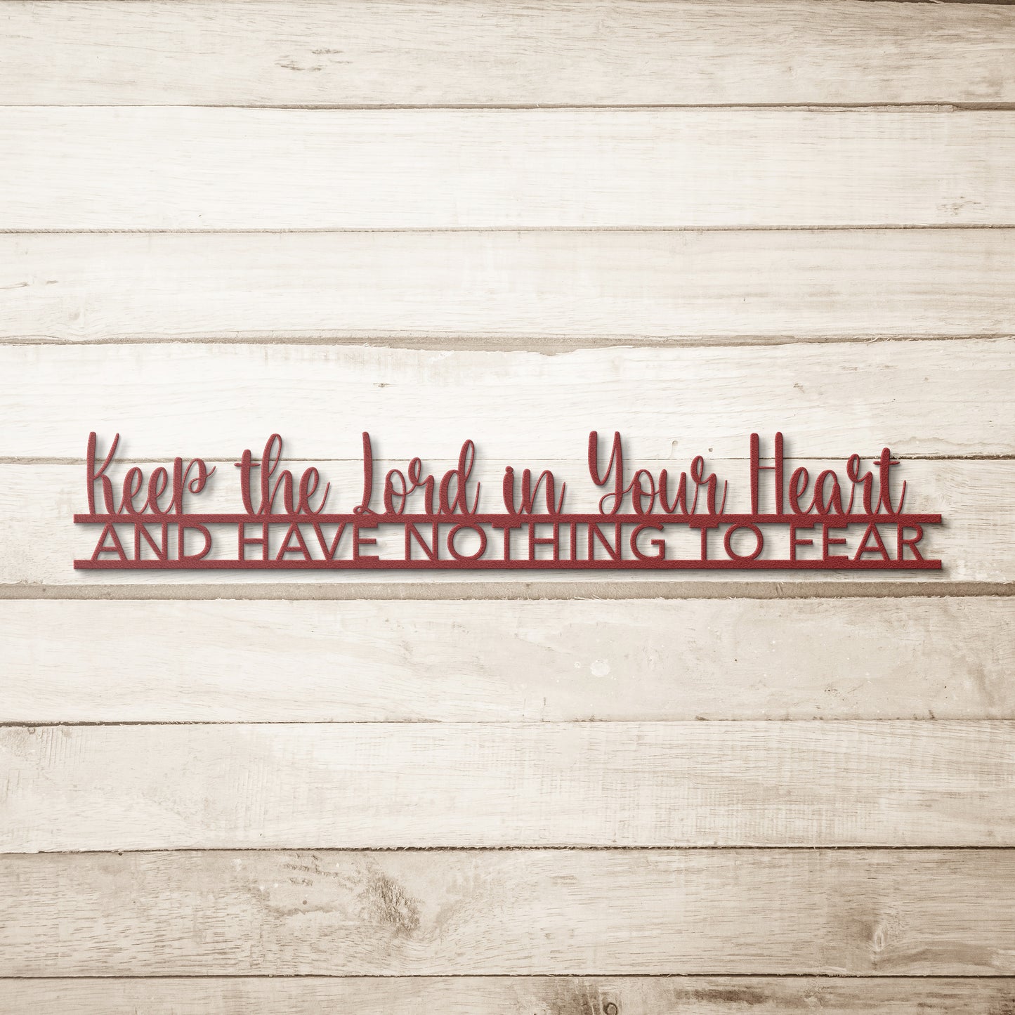 Keep the Lord in Your Heart Metal Wall Art