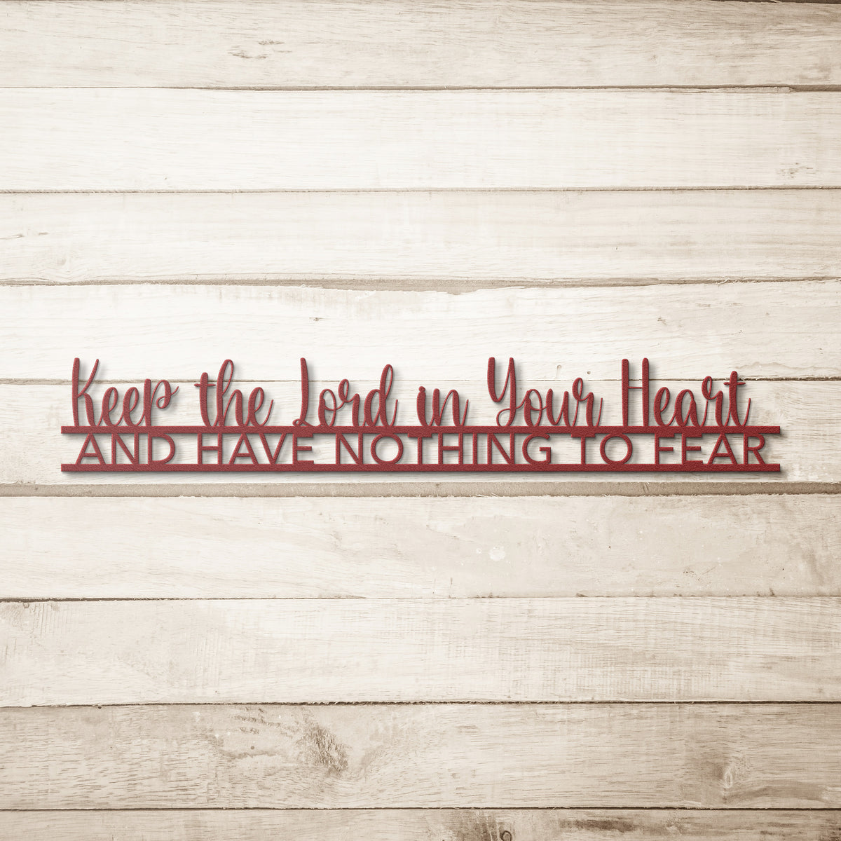 Keep the Lord in Your Heart Metal Wall Art