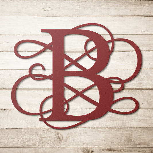 Letter B, Elaborate Letter Metal Wall Art