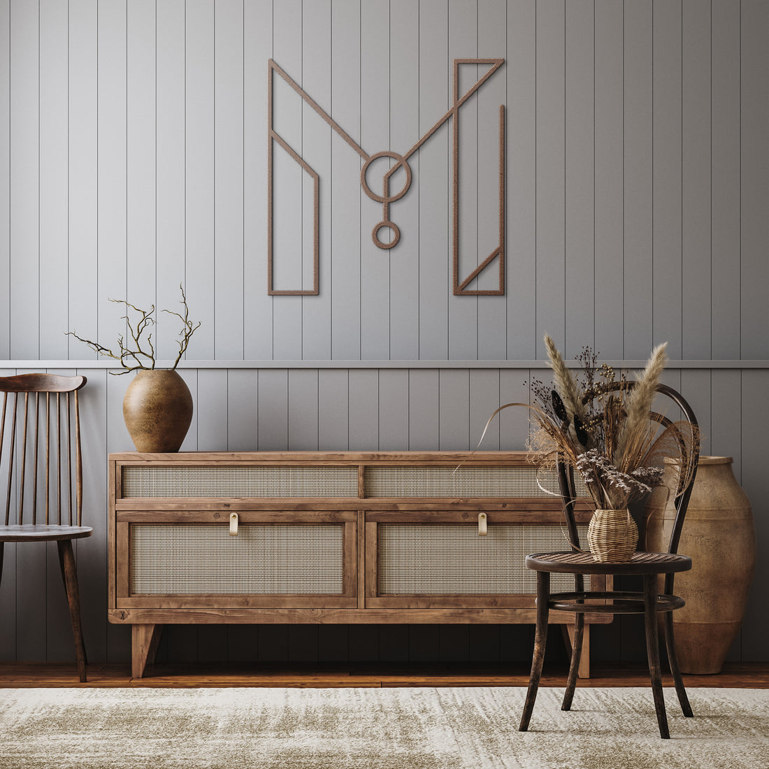 Letter M, Geometrical Letter - Country Proud USA