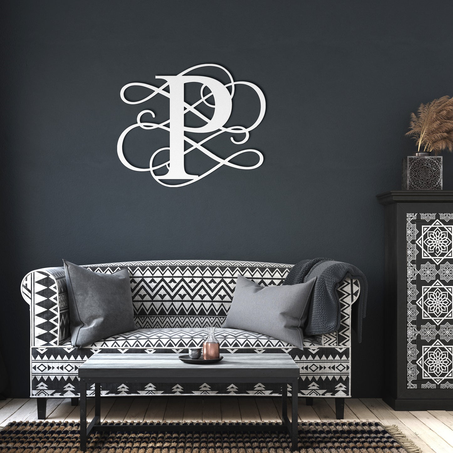 Letter P, Elaborate Letter Initial - Country Proud USA