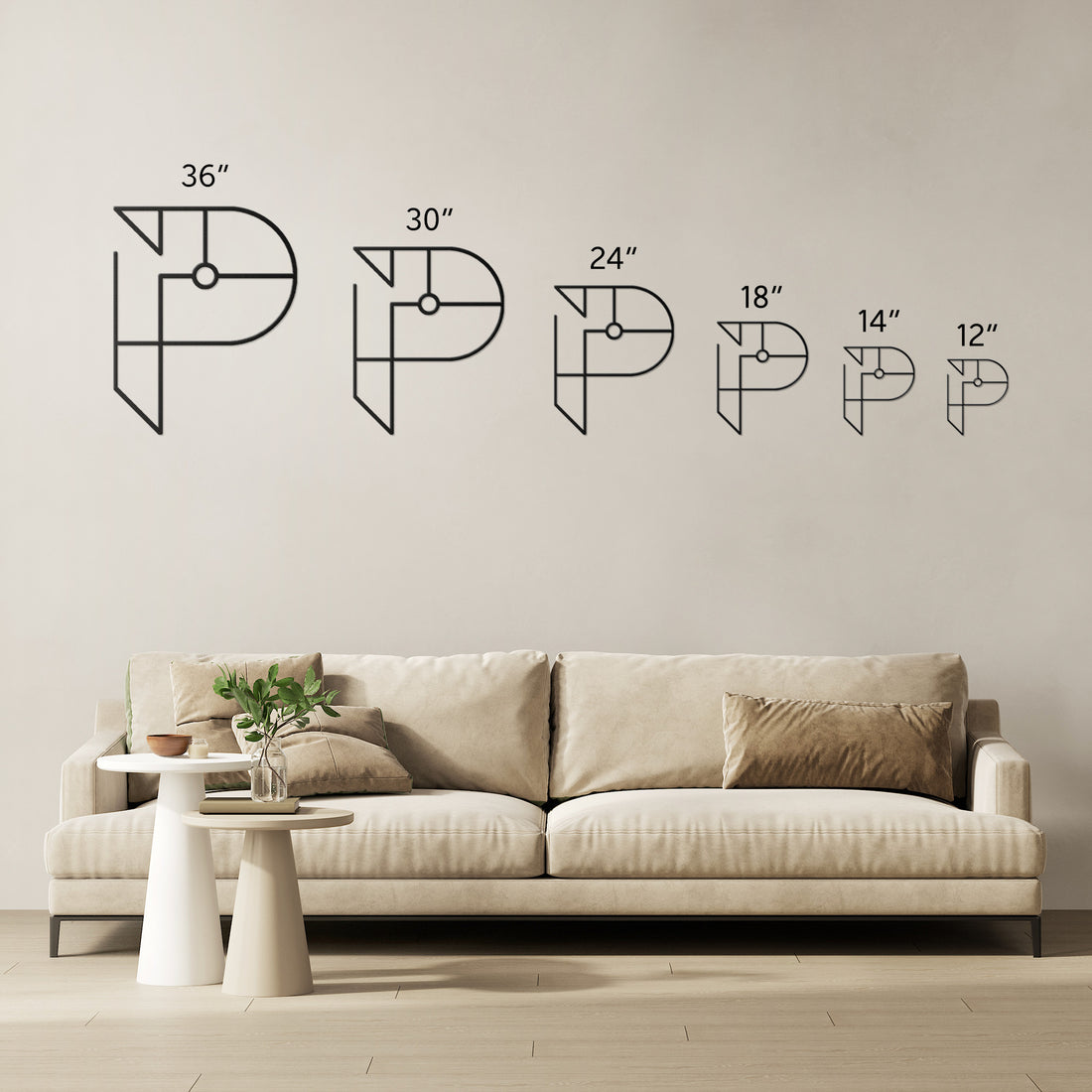 Letter P, Geometrical Letter - Country Proud USA