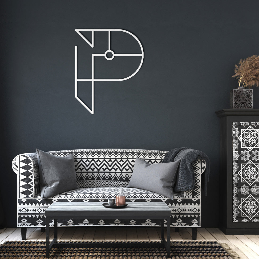Letter P, Geometrical Letter - Country Proud USA