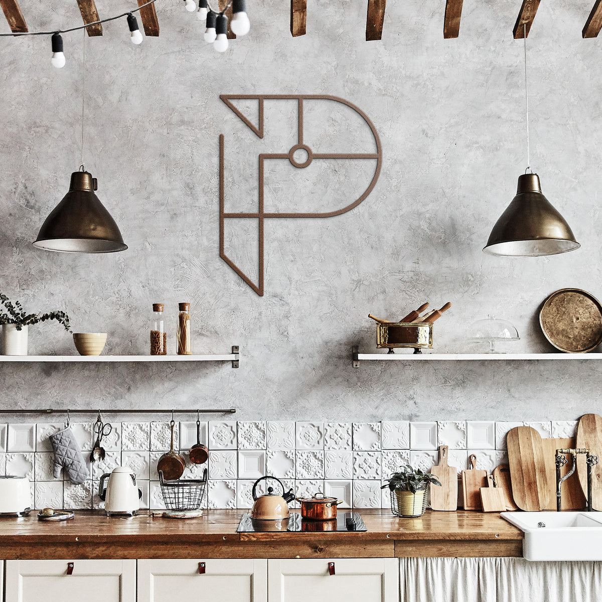 Letter P, Geometrical Letter - Country Proud USA