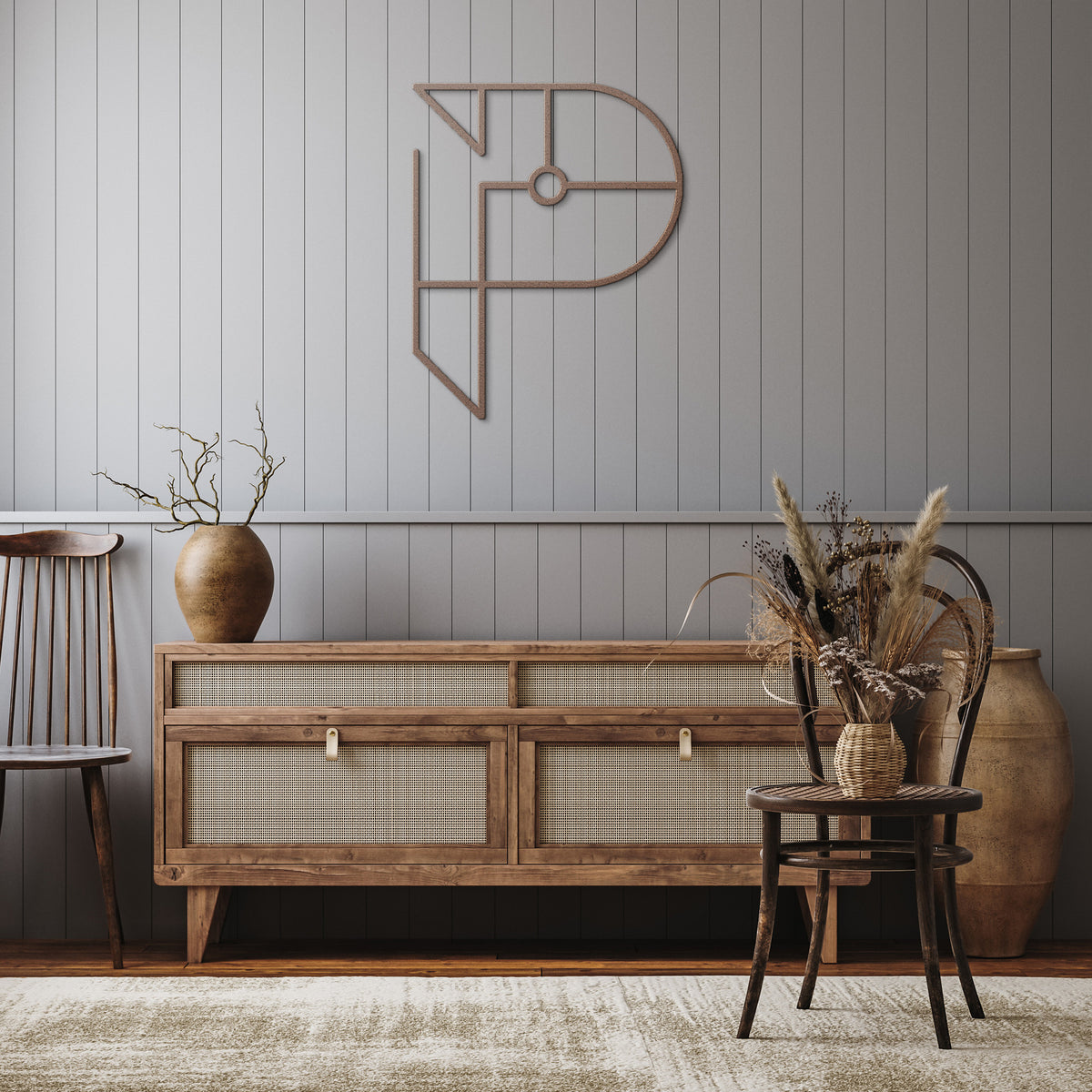 Letter P, Geometrical Letter - Country Proud USA