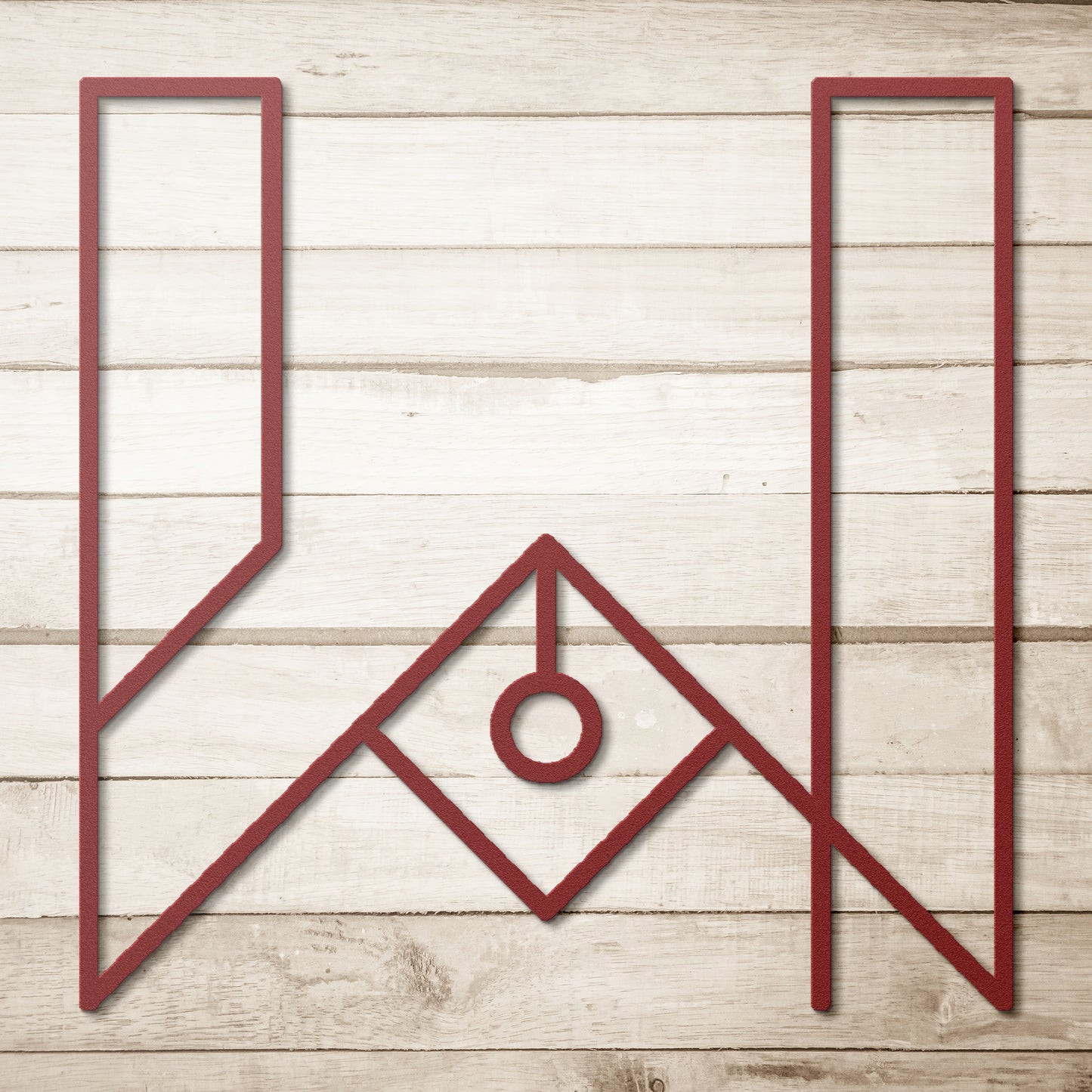 Letter W, Geometrical Letter Metal Wall Art