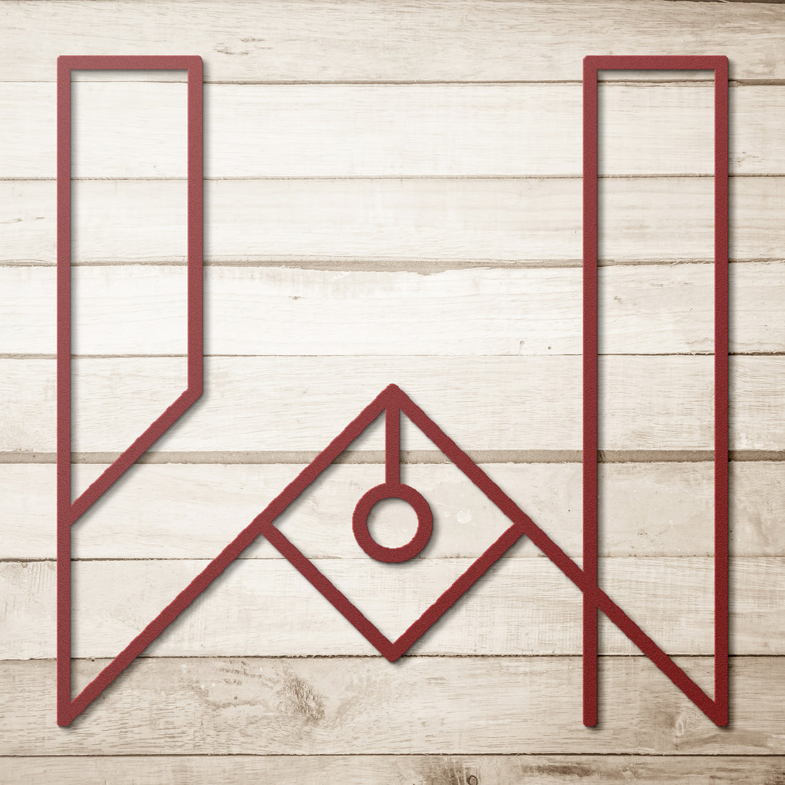 Letter W, Geometrical Letter Metal Wall Art