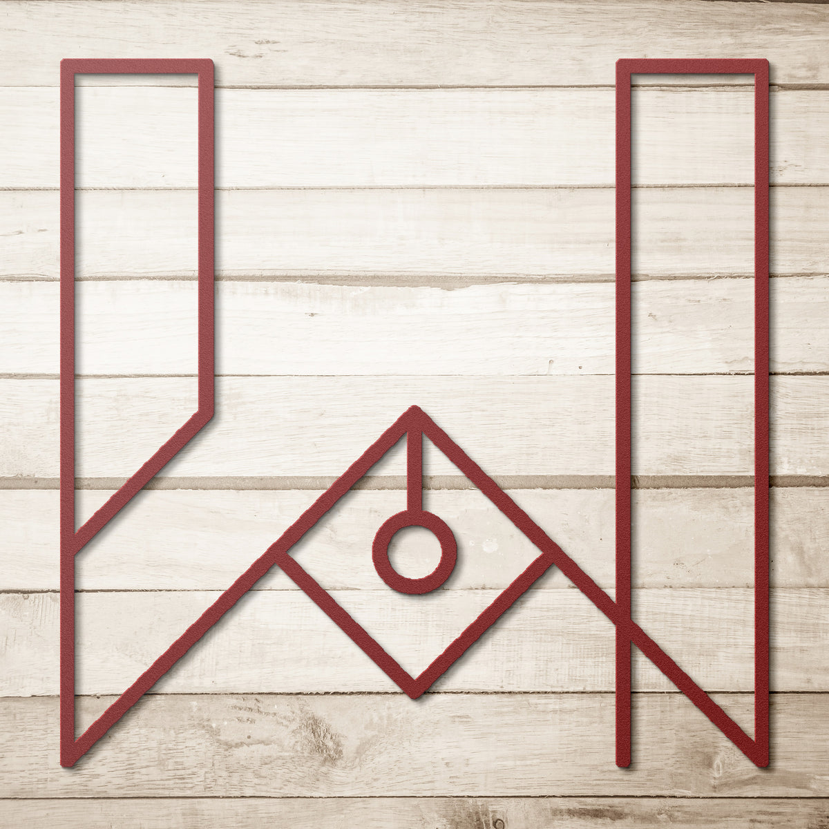 Letter W, Geometrical Letter Metal Wall Art