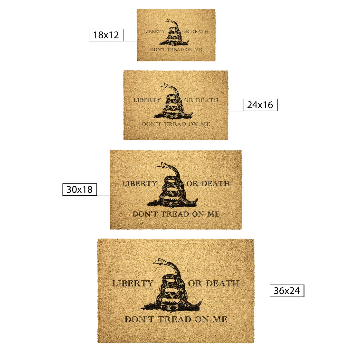 Liberty or Death Coir Welcome Doormat