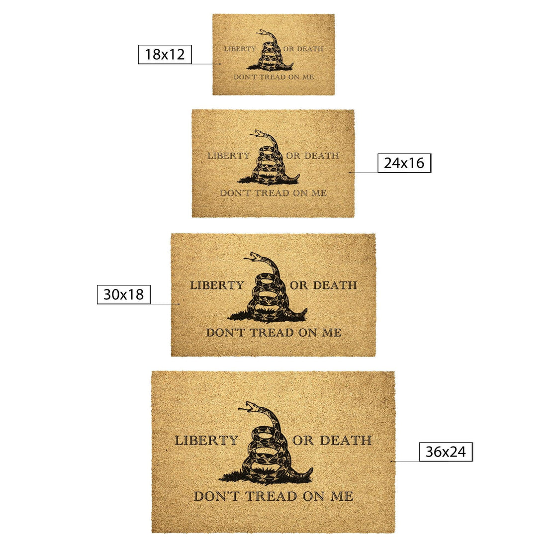 Liberty or Death Coir Welcome Doormat
