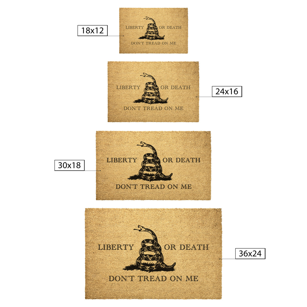 Liberty or Death Coir Welcome Doormat