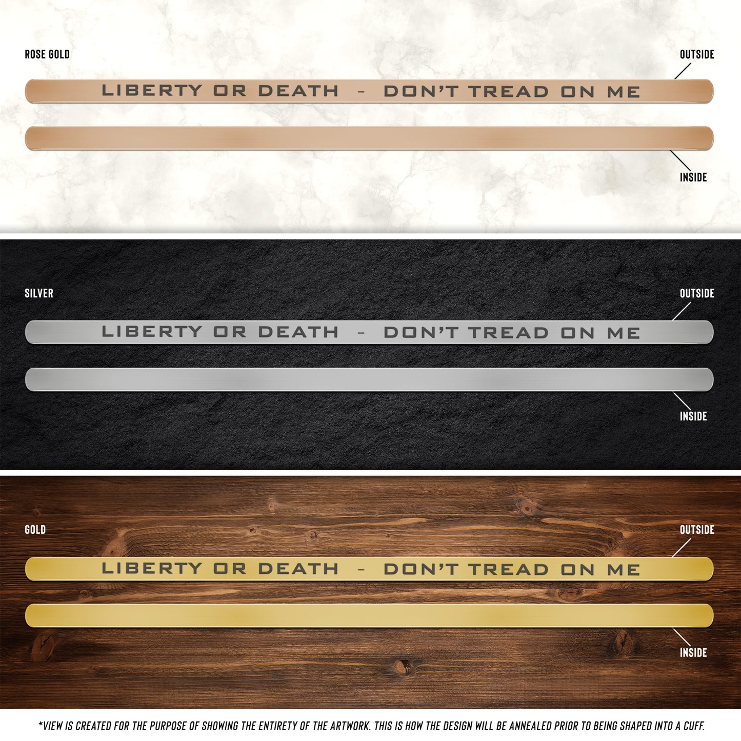 Liberty or Death - Don't Tread On Me Cuff Bracelet - Country Proud USA