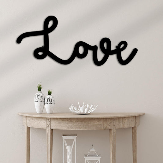 Love Script Metal Wall Art Classic Art Piece