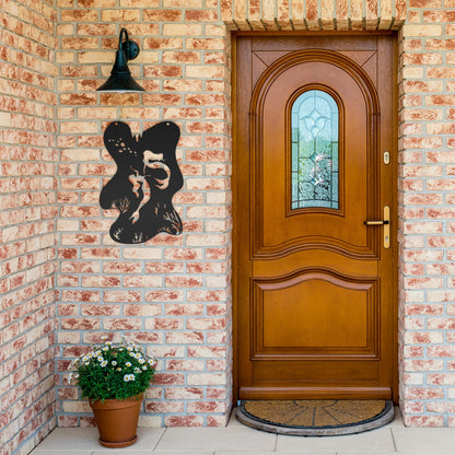 Mermaid_Dreams_Metal_Wall_Art_Black_Brick_Entrance_Mockup