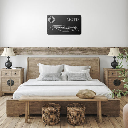 MGTD Classic British Car Metal Wall Art - Country Proud USA