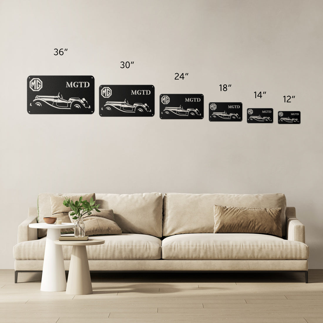 MGTD Classic British Car Metal Wall Art - Country Proud USA