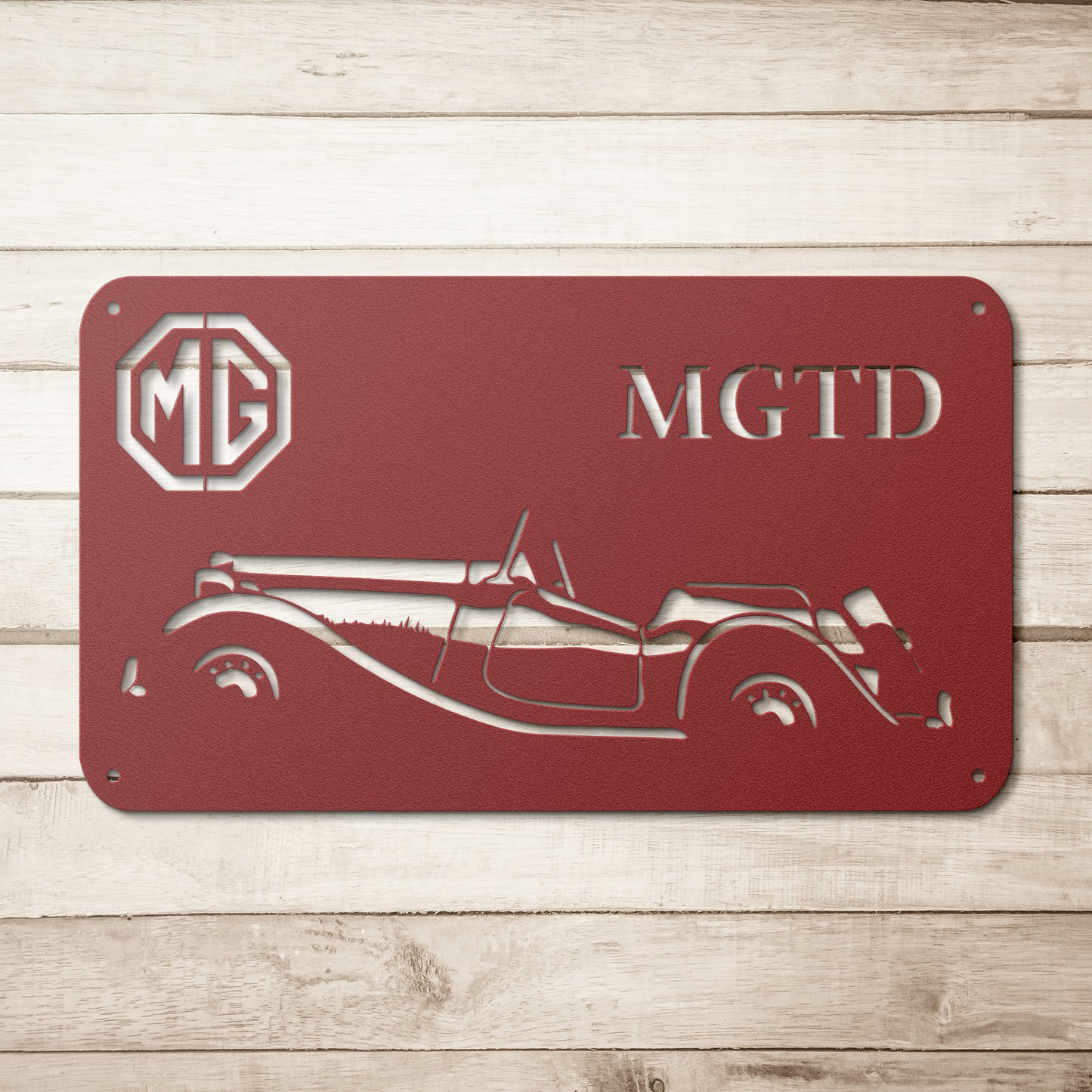 MGTD Classic British Car Metal Wall Art - Country Proud USA