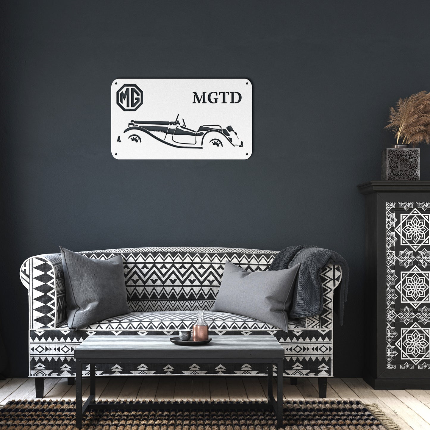 MGTD Classic British Car Metal Wall Art - Country Proud USA