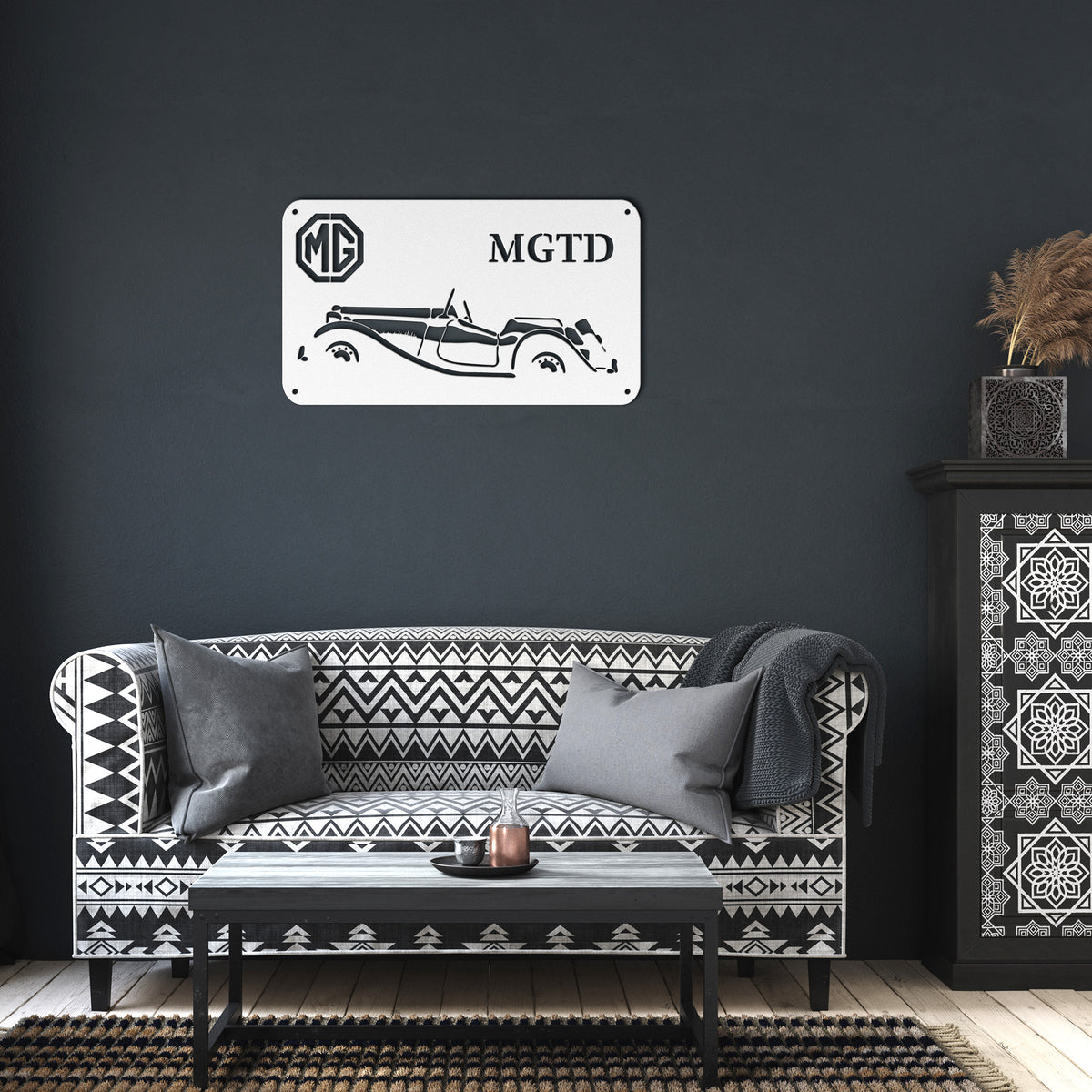 MGTD Classic British Car Metal Wall Art - Country Proud USA