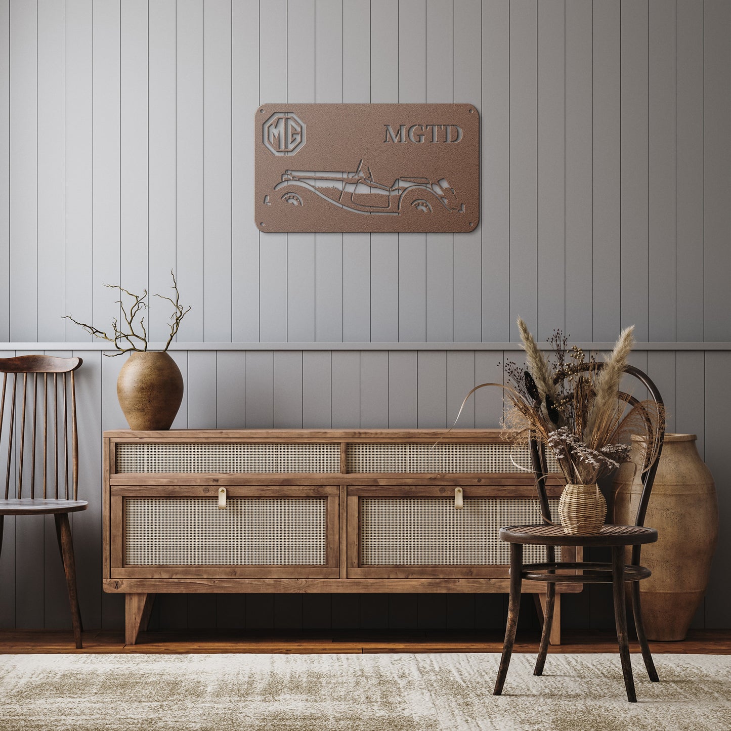MGTD Classic British Car Metal Wall Art - Country Proud USA