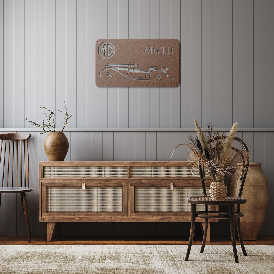 MGTD Classic British Car Metal Wall Art - Country Proud USA
