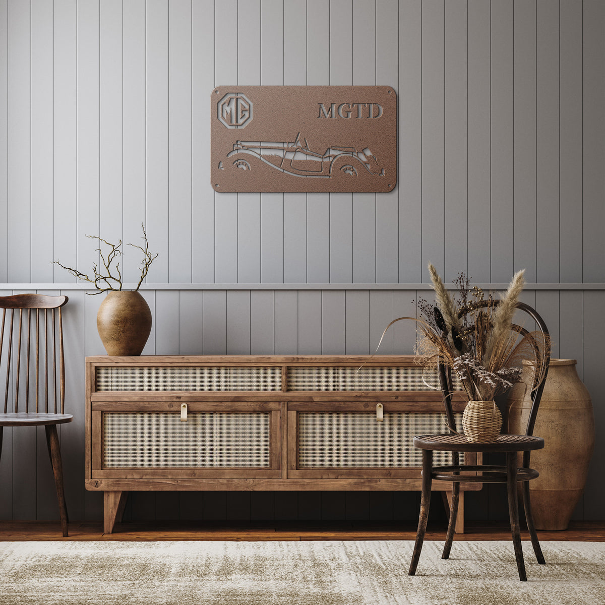 MGTD Classic British Car Metal Wall Art - Country Proud USA