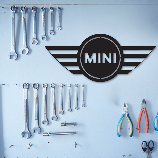 Mini Cooper Logo Metal Wall Art - Country Proud USA
