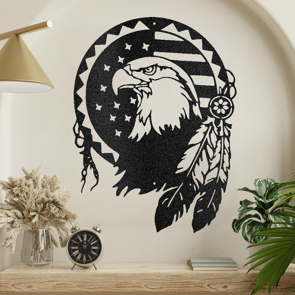 Native Eagle Metal Wall Art