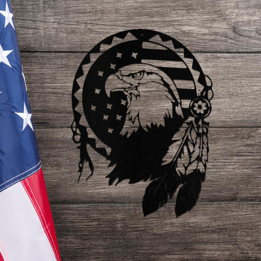 Native Eagle Metal Wall Art