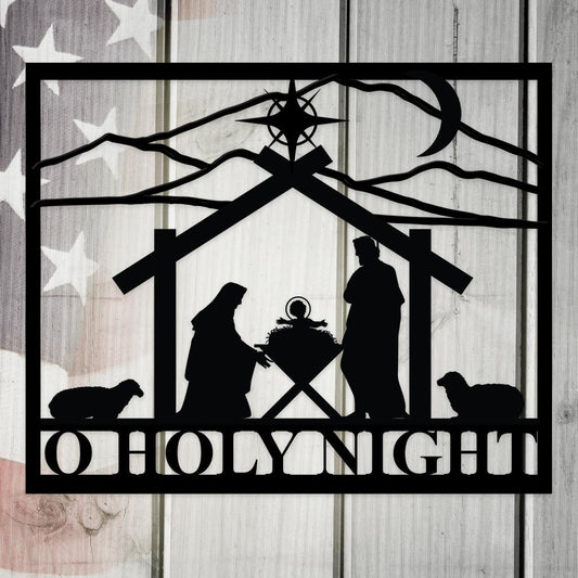 O Holy Night Metal Wall Art