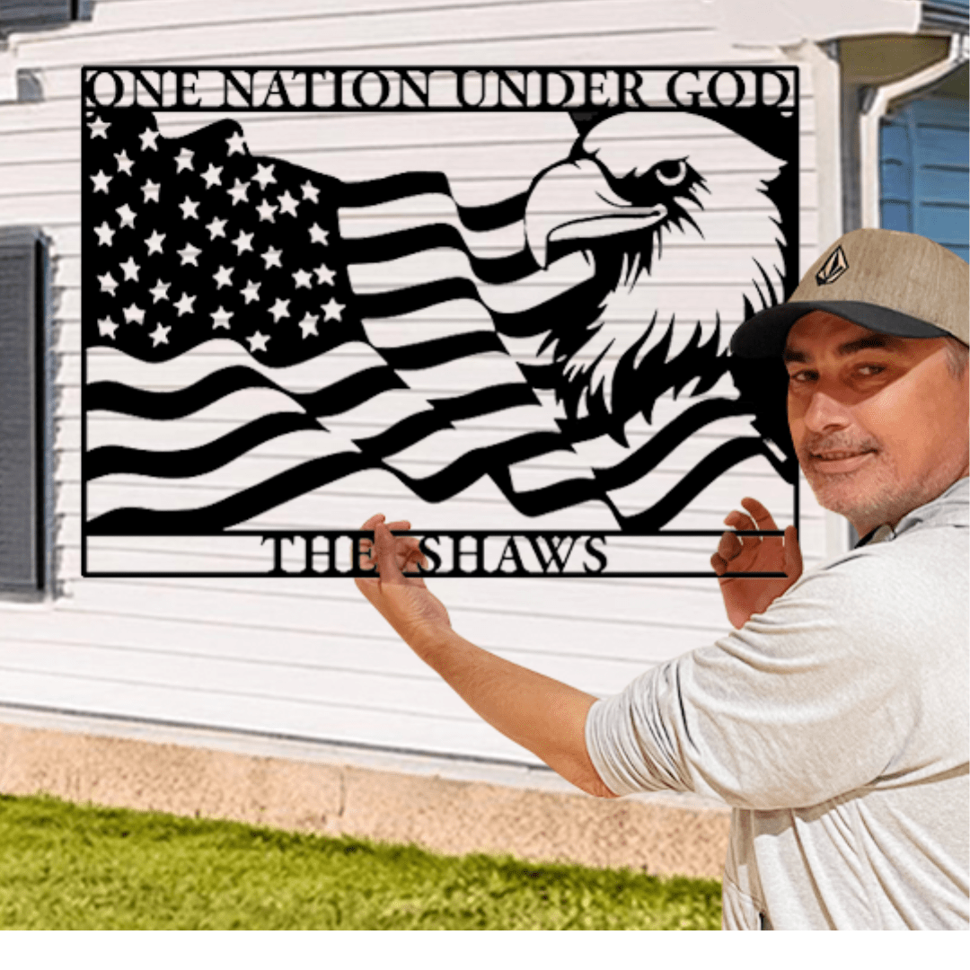 One Nation Under God - Metal Sign
