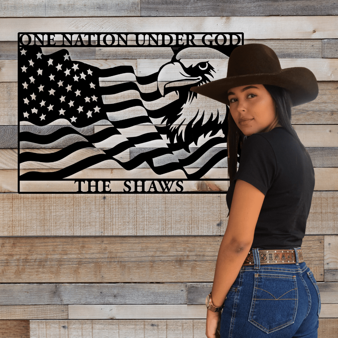 One Nation Under God - Metal Sign