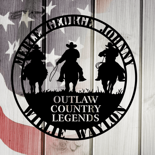 Personalized Outlaw Country Legends Metal Art