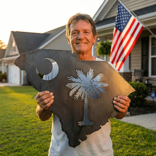 Palmetto State So. Carolina Metal Decor - Country Proud USA