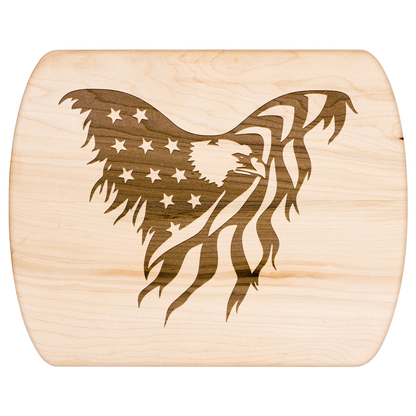 Patriotic American Eagle Hardwood Oval Cutting Board - Country Proud USA