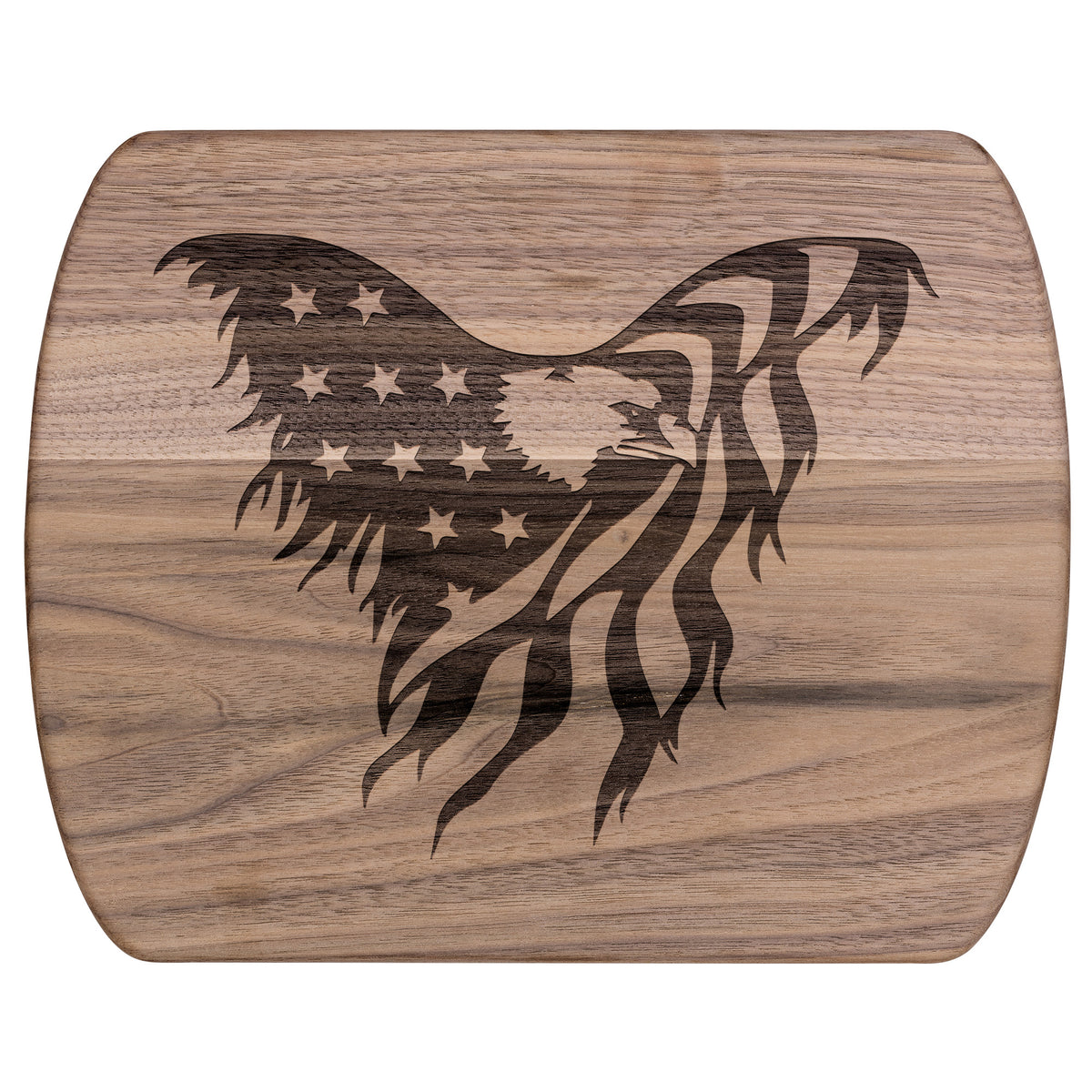 Patriotic American Eagle Hardwood Oval Cutting Board - Country Proud USA