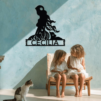 Personalized Mermaid Metal Wall Art - Country Proud USA