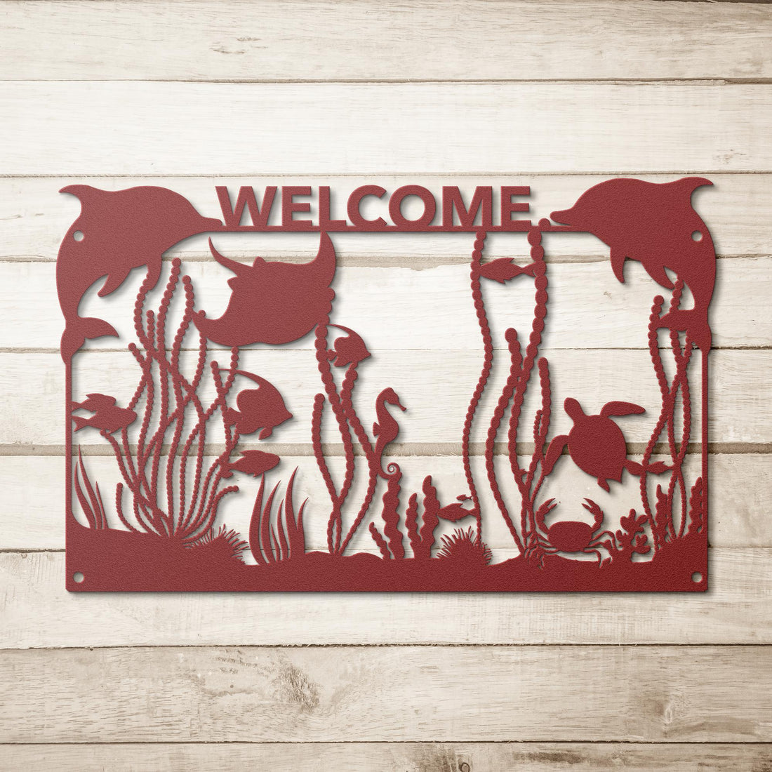 Personalized_Ocean_Aquarium_Scene_Red_Simple_Wood_BKGD_Mockup