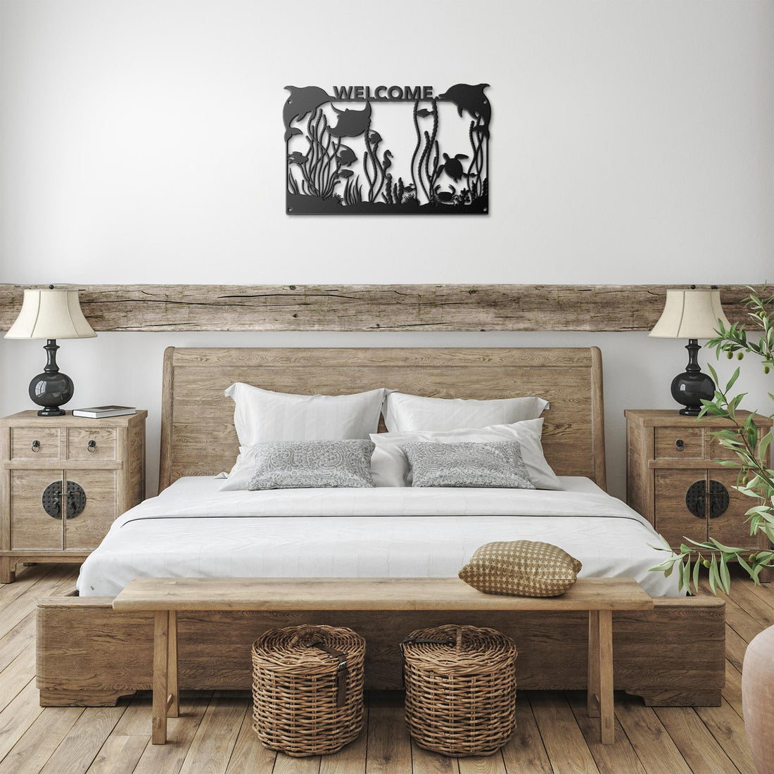 Personalized_Ocean_Aquarium_Scene_Black_Farmhouse_Bedroom_Mockup