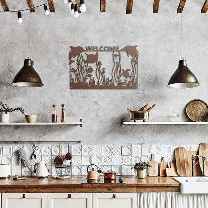 Personalized_Ocean_Aquarium_Scene_Copper_Rustic_Kitchen_Mockup