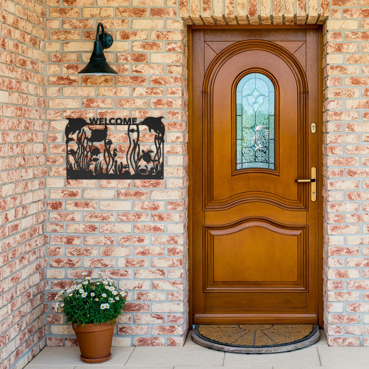 Personalized_Ocean_Aquarium_Scene_Black_Brick_Entrance_Mockup