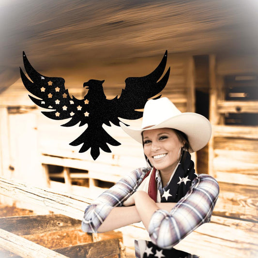 USA Proud Flying Eagle with Stars - Wall Art