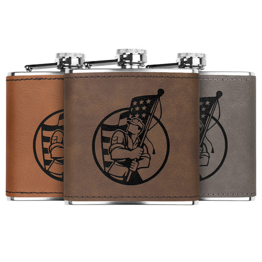 Proud Veteran Stainless Steel Flask Gift