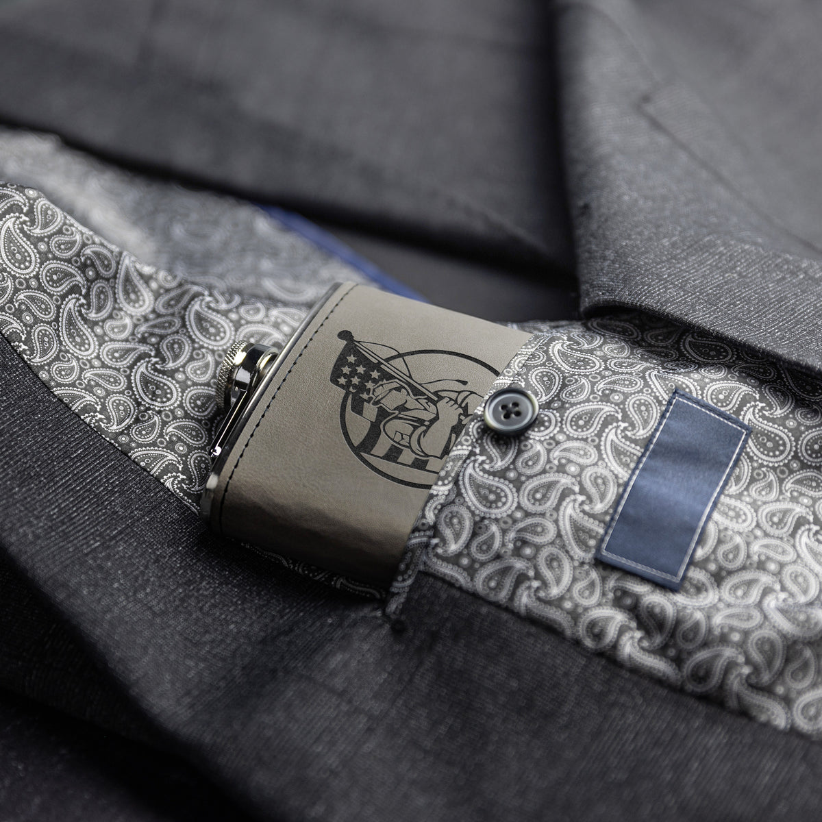 Proud Veteran Stainless Steel Flask - Country Proud USA