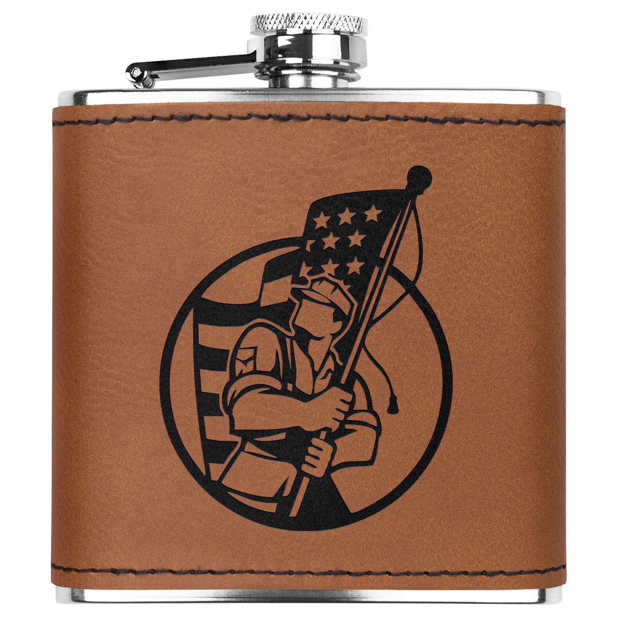 Proud Veteran Stainless Steel Flask - Country Proud USA
