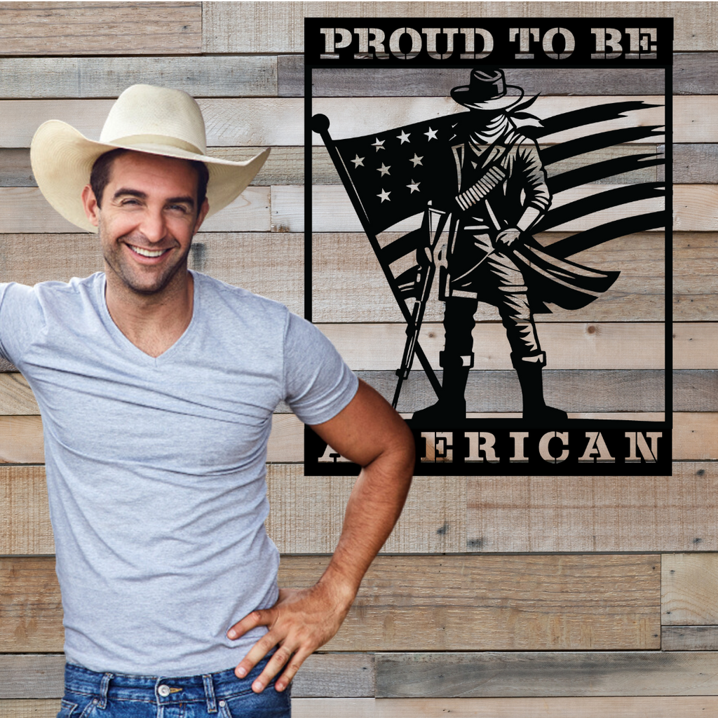 Proud To Be American Metal Wall Art Home Decor