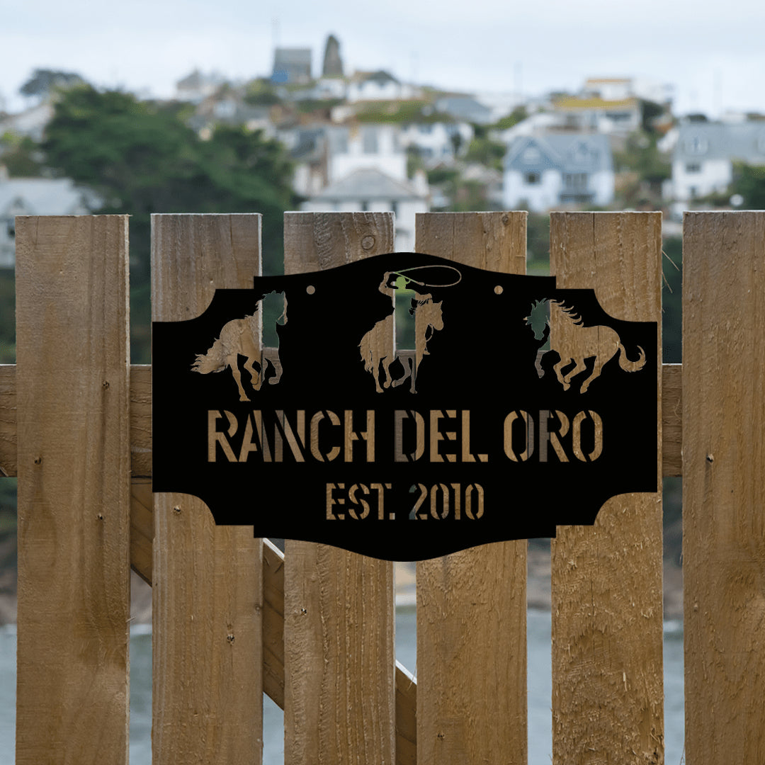 Ranch Address Sign for Home or Vacation Residence