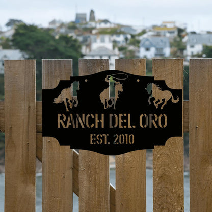 Ranch Address Sign for Home or Vacation Residence