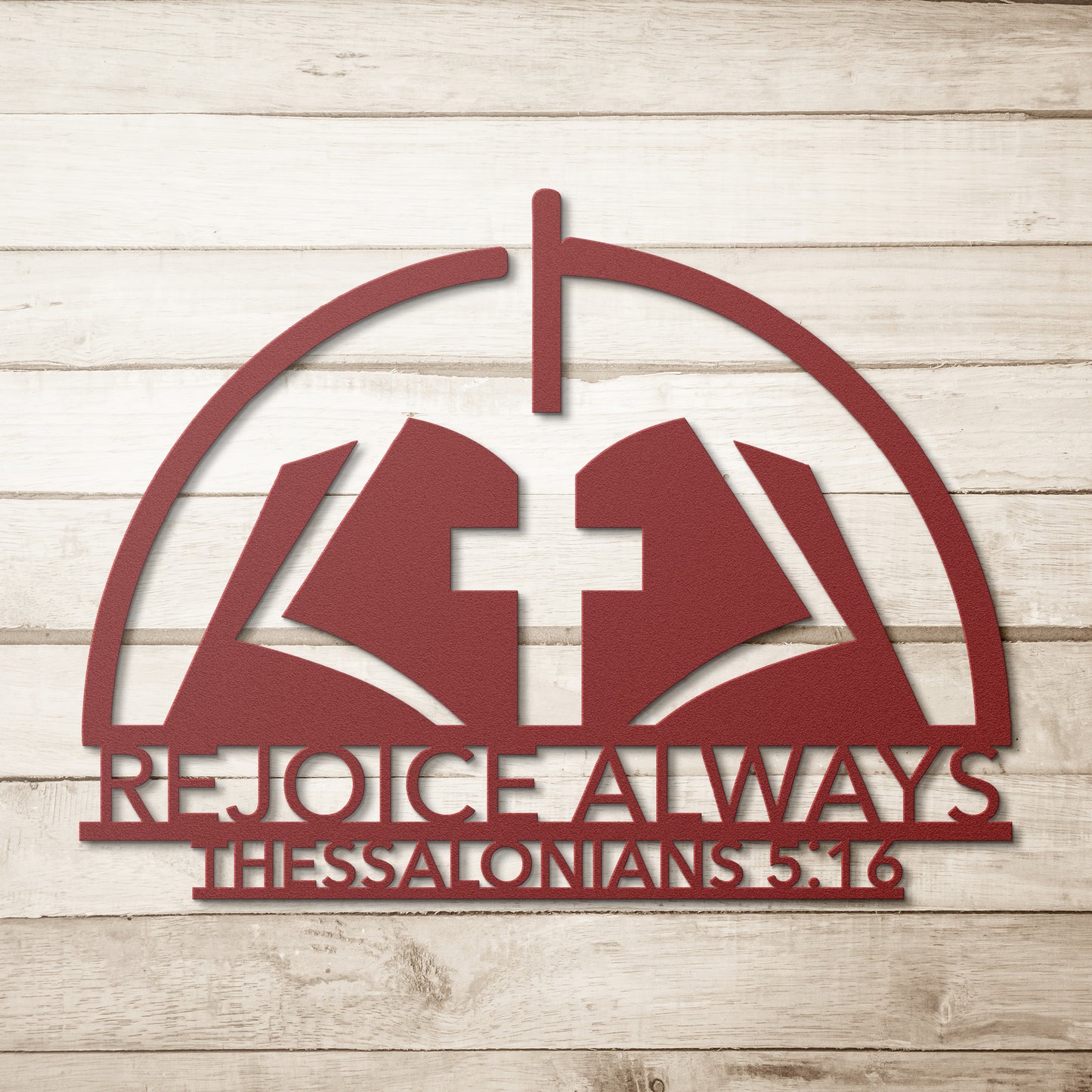 Rejoice Always Bible Verse Metal Wall Art